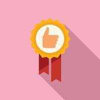 Rate thumb up icon flat vector. Customer trust vector