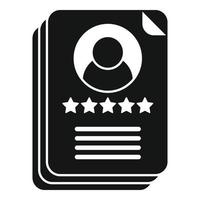 Online paper review icon simple vector. Trust rate vector