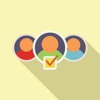 Group rate review icon flat vector. Customer trust vector