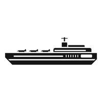 Fighter carrier icon simple vector. Naval view vector