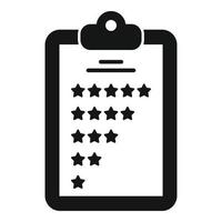 Rate review clipboard icon simple vector. Customer trust vector