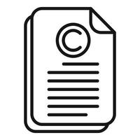 vector de contorno de icono de documento creíble. confianza del cliente