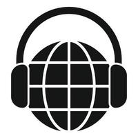 Global communication icon simple vector. Audio message vector