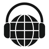 Global communication icon simple vector. Audio message vector