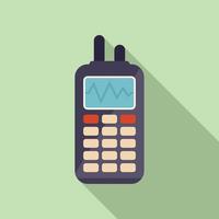 Walkie talkie icon flat vector. Business control vector