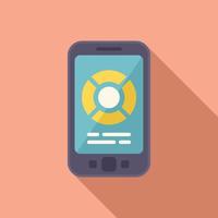 Phone remote control icon flat vector. Work server vector