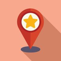 Review location icon flat vector. Customer trust vector