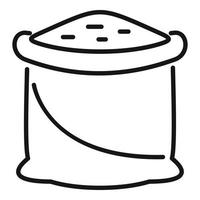 Canola grain sack icon outline vector. Seed plant vector