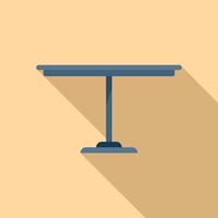 Circle table icon flat vector. Top desk vector