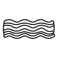 Crispy bacon icon outline vector. Breakfast slice vector