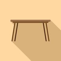 vector plano de icono de tablero de mesa. muebles de madera