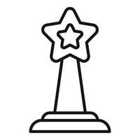 Star cup effort icon outline vector. Challenge opportunity vector