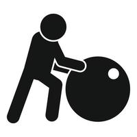 Man effort ball icon simple vector. Business work vector