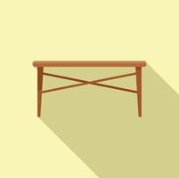 Table furniture icon flat vector. Wood desk vector