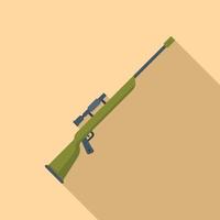 Field sniper icon flat vector. Rifle gun vector