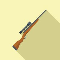 Combat sniper icon flat vector. Military weapon vector