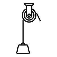 Physics effort weight icon outline vector. Work challenge vector