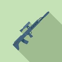 Army sniper icon flat vector. Rifle gun vector