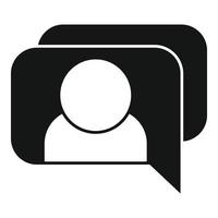 Discussion icon simple vector. People talk vector
