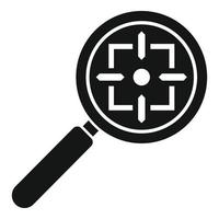 Magnifier focus icon simple vector. Team job vector