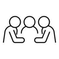 Group dialog icon outline vector. Speak think vector