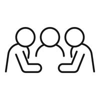 Group dialog icon outline vector. Speak think vector