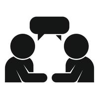 Group friend talk icon simple vector. People office vector