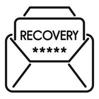 Mail recovery icon outline vector. Ui page vector