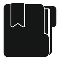 Folder mark icon simple vector. Favorite mark vector