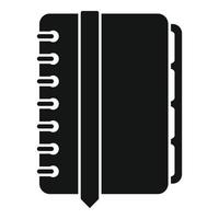 vector simple de icono de marca de cuaderno. marcador favorito