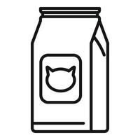 Animal pack food icon outline vector. Cat feed vector