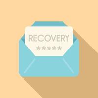 Mail recovery icon flat vector. Ui page vector