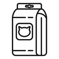 Full cat food pack icon outline vector. Pet feed vector
