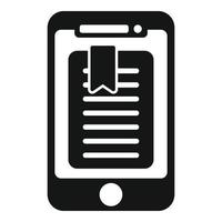 Smartphone bookmark icon simple vector. Mark favorite vector