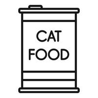 Cat food tin can icon outline vector. Pet bag vector