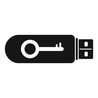 icono de recuperación de contraseña flash usb vector simple. cuenta de página