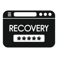 Recovery page icon simple vector. Ui log vector