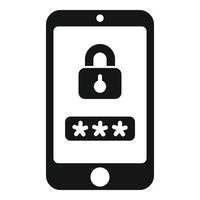 Smartphone lock icon simple vector. Ui page vector