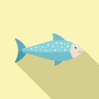 Cat fish food icon flat vector. Dry feed vector