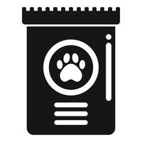 icono de paquete de comida líquida para perros vector simple. mascota de animales