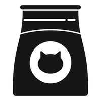 vector simple de icono de paquete de gato completo. alimento seco