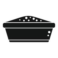 Snack full bowl icon simple vector. Cat food vector