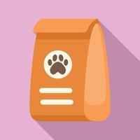 Dog nutrition icon flat vector. Pet food vector