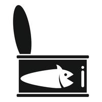 Fish tin can dog food icon simple vector. Pet food vector