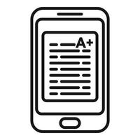 Test online tablet icon outline vector. Training study vector