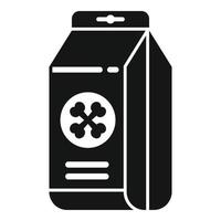 vector simple de icono de paquete de comida para perros. mascota de animales