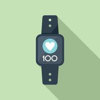 Smartwatch icon flat vector. Smart watch vector