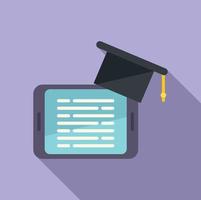 Online course education icon flat vector. Student class vector