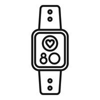 Smartwatch icon outline vector. Smart watch vector