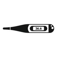 Check thermometer icon simple vector. Digital temperature vector